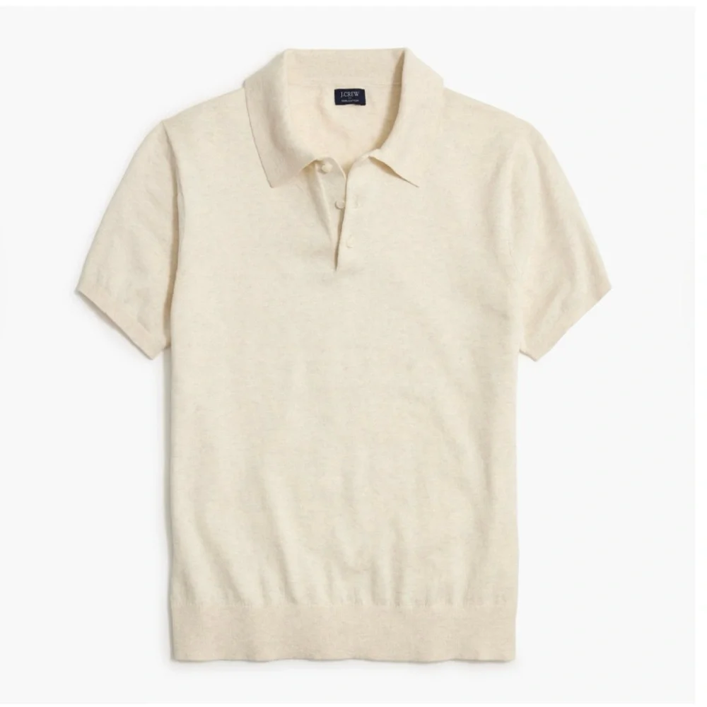 J. Crew Men's Light Beige Polo Shirt - Picture 7 of 7